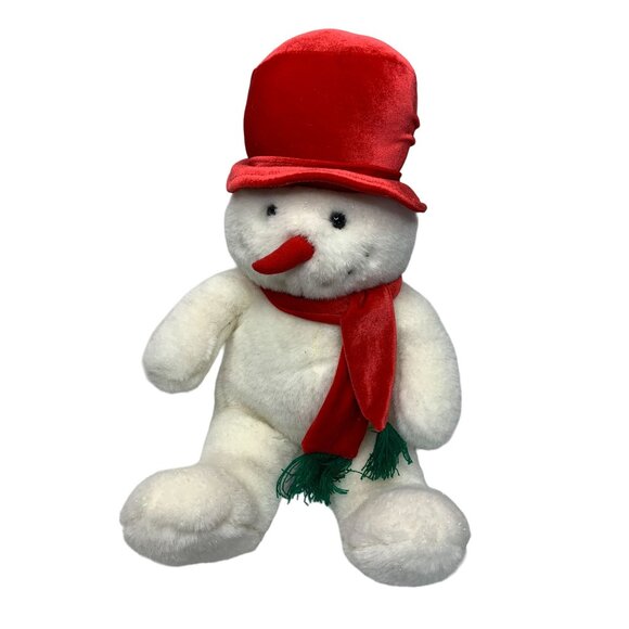 Friendzies Plush Stuffed Animal Doll Toy Snowman Hat Scarf 17.5 in Tall White Re - Picture 1 of 5